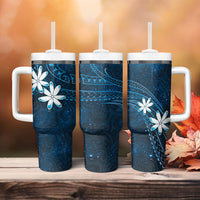 Tahiti Matarii Tumbler With Handle Tahitian Spring Blue Galaxy LT05 - Polynesian Pride
