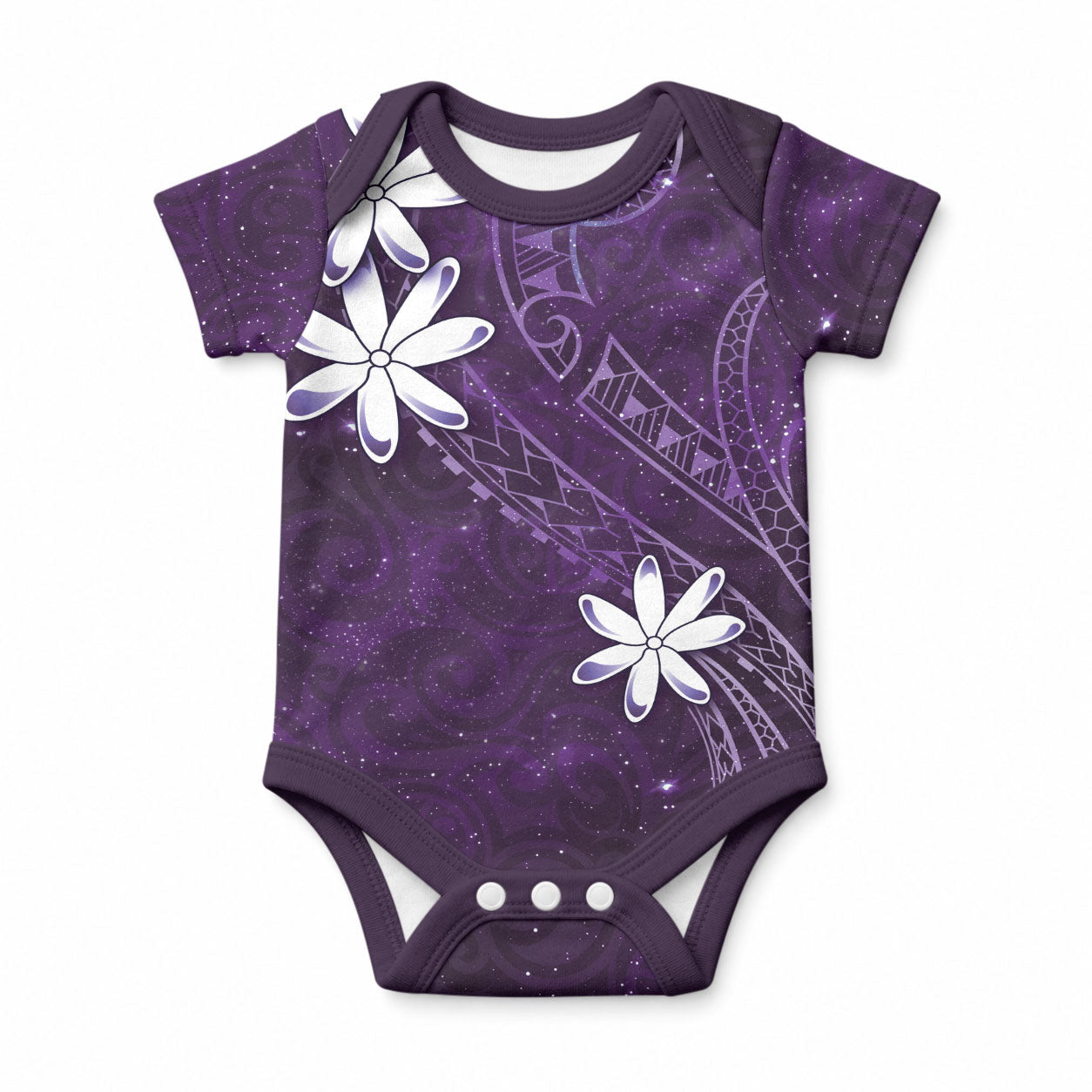 Tahiti Matarii Baby Onesie Tahitian Spring Purple Galaxy LT05 Purple - Polynesian Pride