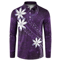 Tahiti Matarii Button Sweatshirt Tahitian Spring Purple Galaxy LT05 Purple - Polynesian Pride