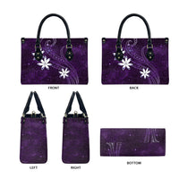 Tahiti Matarii Leather Bag Tahitian Spring Purple Galaxy LT05 - Polynesian Pride