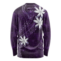 Tahiti Matarii Long Sleeve Shirt Tahitian Spring Purple Galaxy LT05 - Polynesian Pride