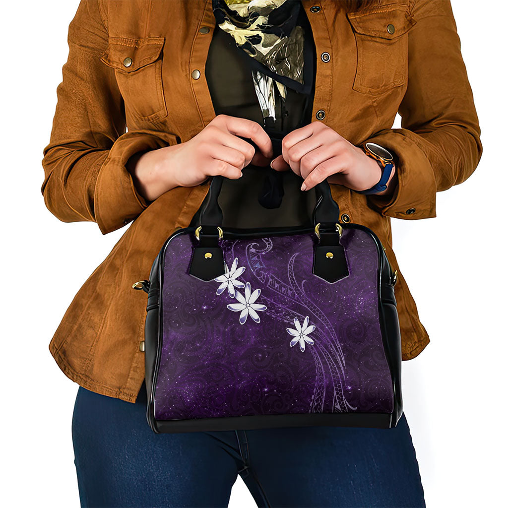 Tahiti Matarii Shoulder Handbag Tahitian Spring Purple Galaxy LT05 - Polynesian Pride