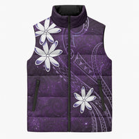 Tahiti Matarii Sleeveless Puffer Jacket Tahitian Spring Purple Galaxy LT05 Unisex Purple - Polynesian Pride