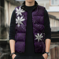 Tahiti Matarii Sleeveless Puffer Jacket Tahitian Spring Purple Galaxy LT05 - Polynesian Pride