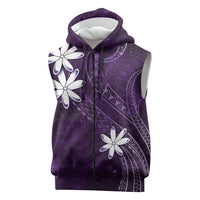 Tahiti Matarii Sleeveless Zip Hoodie Tahitian Spring Purple Galaxy LT05 Purple - Polynesian Pride