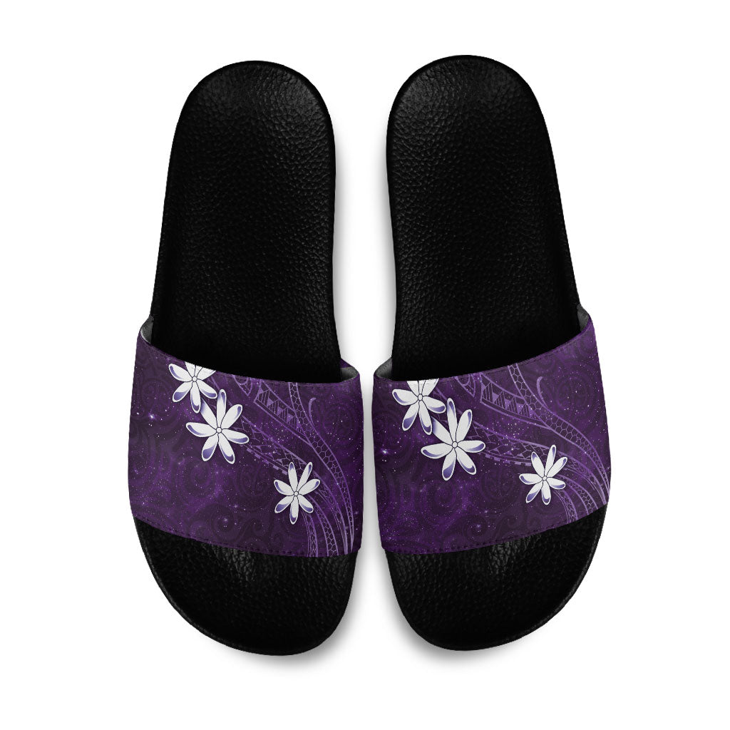 Tahiti Matarii Slide Sandals Tahitian Spring Purple Galaxy LT05 Purple - Polynesian Pride