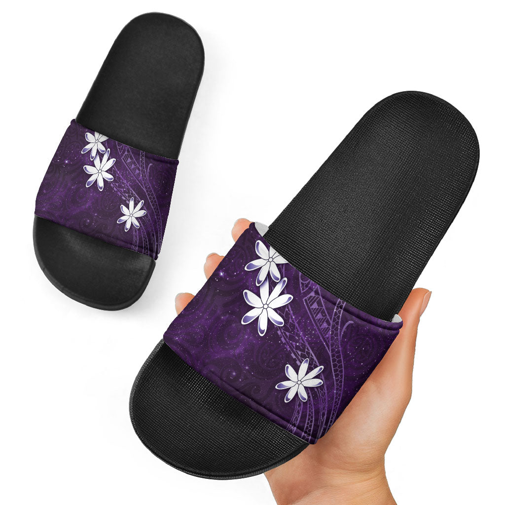 Tahiti Matarii Slide Sandals Tahitian Spring Purple Galaxy LT05 - Polynesian Pride