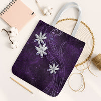 Tahiti Matarii Tote Bag Tahitian Spring Purple Galaxy LT05 White Strap One Size Purple - Polynesian Pride