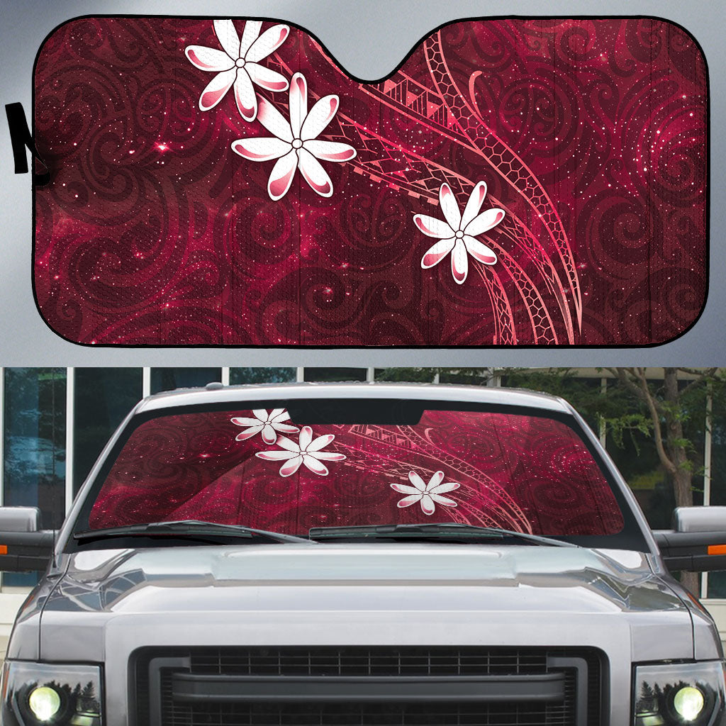 Tahiti Matarii Auto Sun Shade Tahitian Spring Red Galaxy LT05 Red - Polynesian Pride