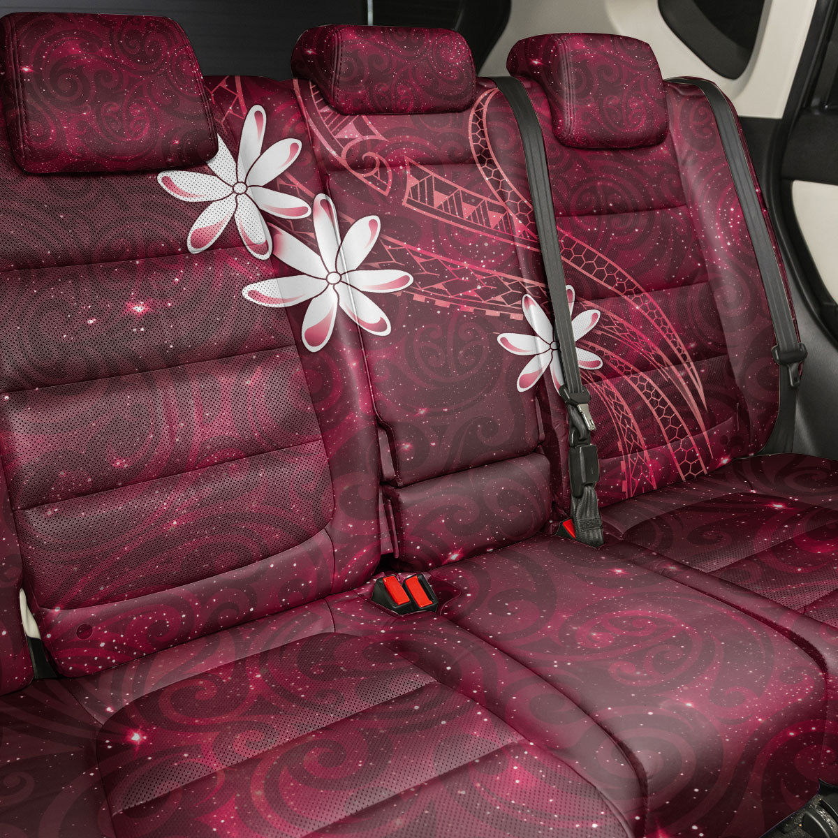 Tahiti Matarii Back Car Seat Cover Tahitian Spring Red Galaxy LT05 - Polynesian Pride
