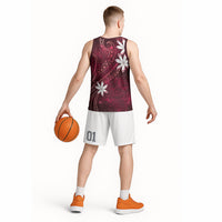 Tahiti Matarii Basketball Jersey Tahitian Spring Red Galaxy LT05 - Polynesian Pride