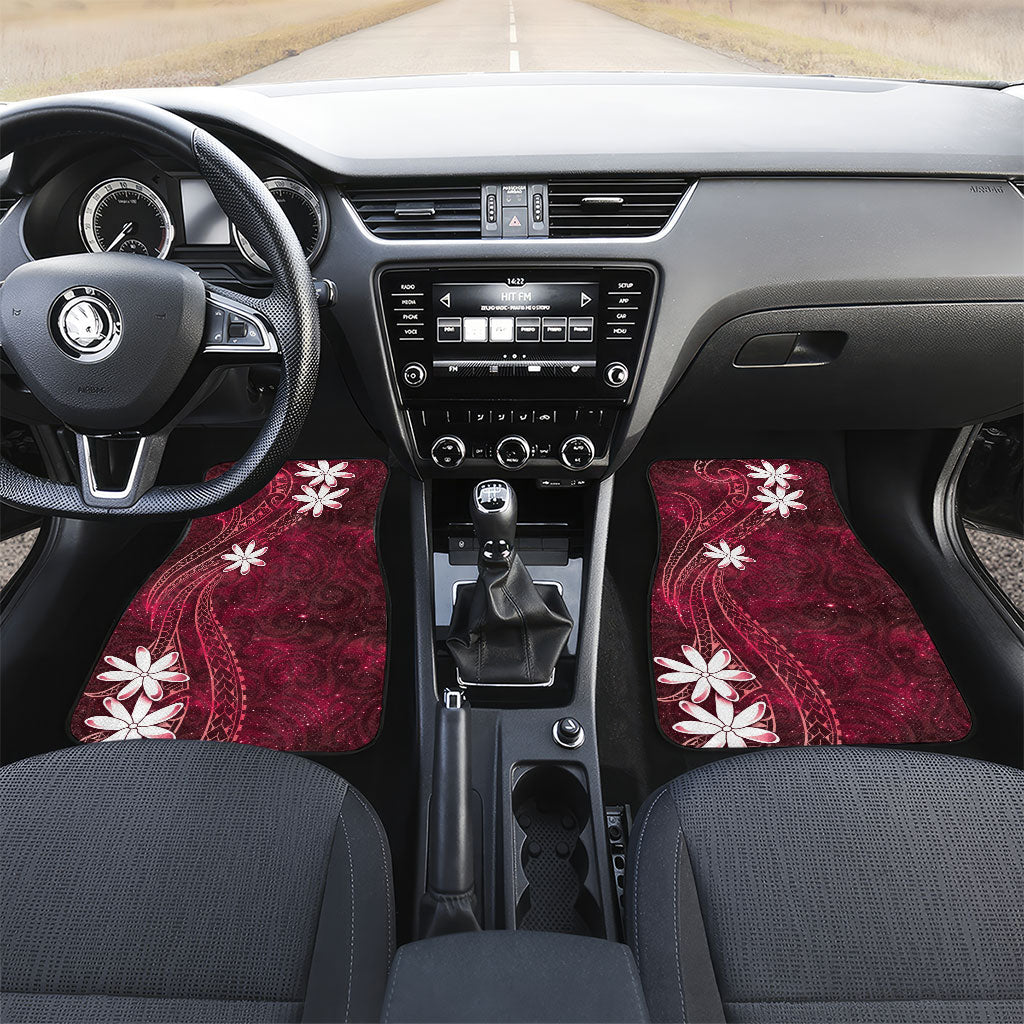 Tahiti Matarii Car Mats Tahitian Spring Red Galaxy LT05 Set 2pcs - Front Red - Polynesian Pride