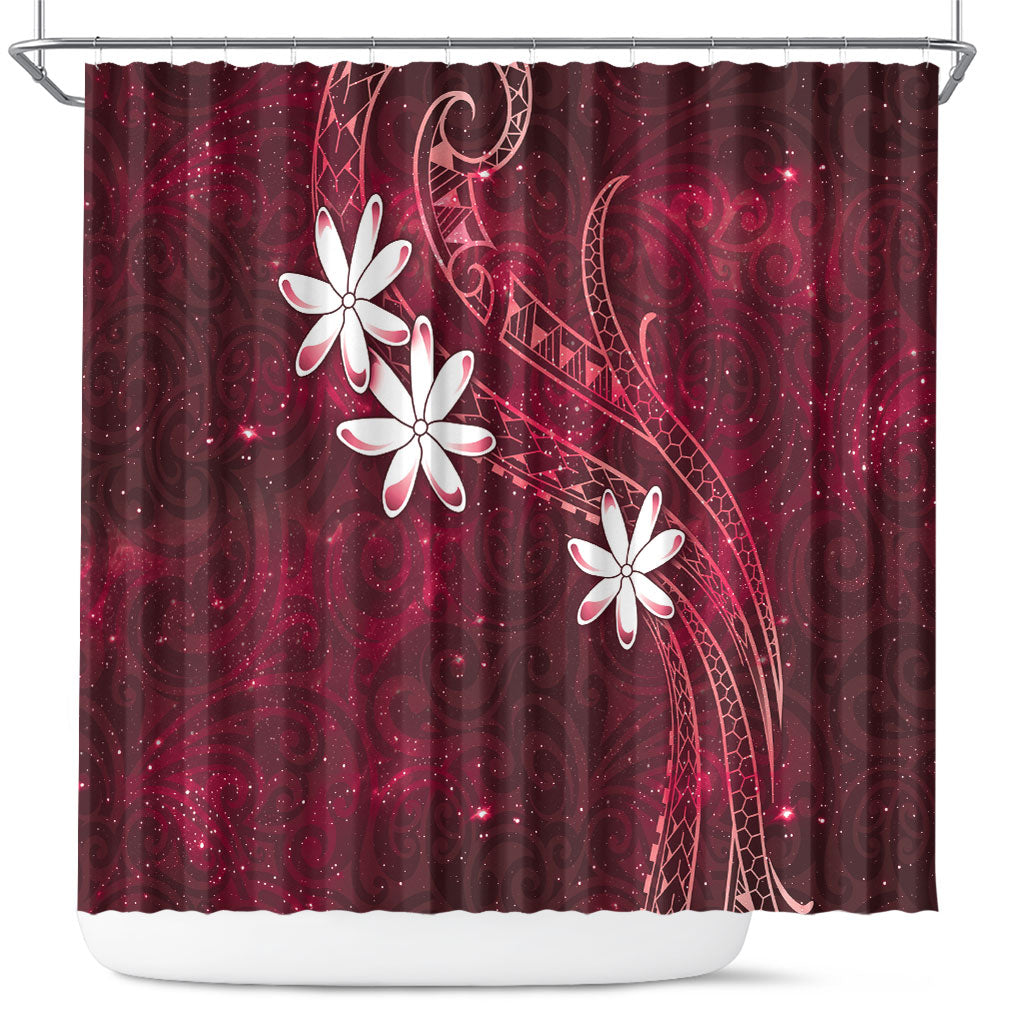 Tahiti Matarii Shower Curtain Tahitian Spring Red Galaxy LT05 Red - Polynesian Pride