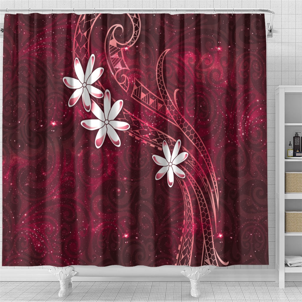 Tahiti Matarii Shower Curtain Tahitian Spring Red Galaxy LT05 - Polynesian Pride