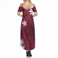 Tahiti Matarii Summer Maxi Dress Tahitian Spring Red Galaxy LT05 - Polynesian Pride