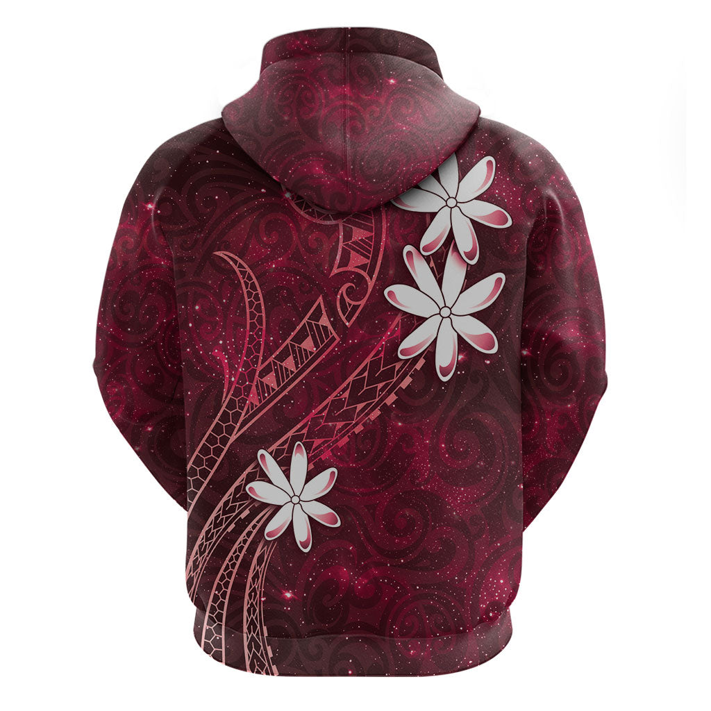Tahiti Matarii Zip Hoodie Tahitian Spring Red Galaxy LT05 - Polynesian Pride