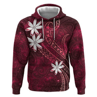 Tahiti Matarii Zip Hoodie Tahitian Spring Red Galaxy LT05 Pullover Hoodie Red - Polynesian Pride