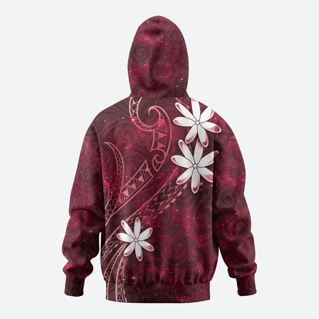 Tahiti Matarii Zip Hoodie Tahitian Spring Red Galaxy LT05 - Polynesian Pride