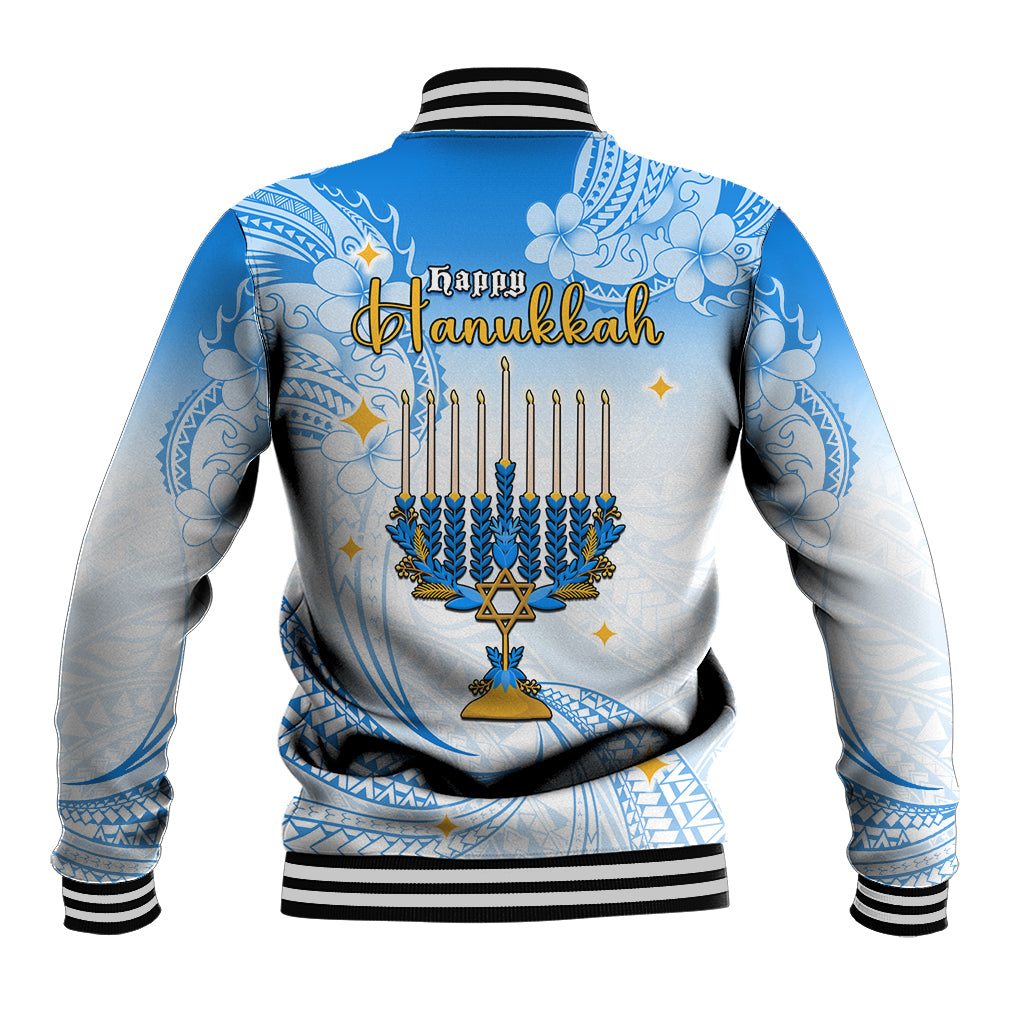Polynesia Hanukkah Festival Baseball Jacket With Menorah Polynesian Style LT05 - Polynesian Pride