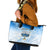 Polynesia Hanukkah Festival Leather Tote Bag With Menorah Polynesian Style LT05 Blue - Polynesian Pride