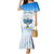 Polynesia Hanukkah Festival Mermaid Dress With Menorah Polynesian Style LT05 Women Blue - Polynesian Pride