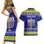 Personalised Polynesia Christmukkah Couples Matching Short Sleeve Bodycon Dress and Hawaiian Shirt Menorah With Polynesian Tribal Pattern LT05 - Polynesian Pride