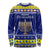 Personalised Polynesia Christmukkah Long Sleeve Shirt Menorah With Polynesian Tribal Pattern LT05 Unisex Blue - Polynesian Pride