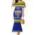 Personalised Polynesia Christmukkah Mermaid Dress Menorah With Polynesian Tribal Pattern LT05 Women Blue - Polynesian Pride