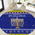 Polynesia Christmukkah Round Carpet Menorah With Polynesian Tribal Pattern LT05 Blue - Polynesian Pride