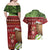 New Zealand Kiwi Christmas Couples Matching Off Shoulder Maxi Dress and Hawaiian Shirt Paua Shell Glitter Green