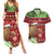 New Zealand Kiwi Christmas Couples Matching Summer Maxi Dress and Hawaiian Shirt Paua Shell Glitter Green