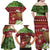 New Zealand Kiwi Christmas Family Matching Off Shoulder Maxi Dress and Hawaiian Shirt Paua Shell Glitter Green