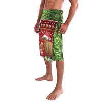 New Zealand Kiwi Christmas Lavalava Paua Shell Glitter Green LT05 - Polynesian Pride