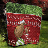 New Zealand Kiwi Christmas Quilt Paua Shell Glitter Green LT05 - Polynesian Pride