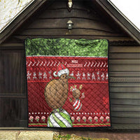 New Zealand Kiwi Christmas Quilt Paua Shell Glitter Green LT05 - Polynesian Pride