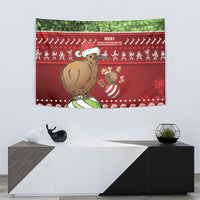 New Zealand Kiwi Christmas Tapestry Paua Shell Glitter Green LT05 - Polynesian Pride