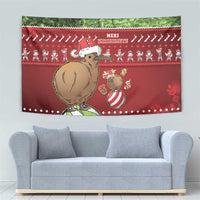 New Zealand Kiwi Christmas Tapestry Paua Shell Glitter Green LT05 - Polynesian Pride