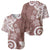 Polynesia Baseball Jersey Brown Tribal Turtle Floral Pattern