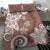 Polynesia Bedding Set Brown Tribal Turtle Floral Pattern