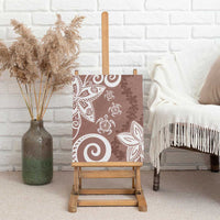 Polynesia Canvas Wall Art Brown Tribal Turtle Floral Pattern LT05 - Polynesian Pride