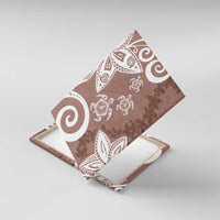 Polynesia Canvas Wall Art Brown Tribal Turtle Floral Pattern LT05 With Frame Brown - Polynesian Pride