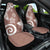 Polynesia Car Seat Cover Brown Tribal Turtle Floral Pattern