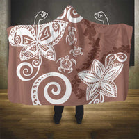 Polynesia Hooded Blanket Brown Tribal Turtle Floral Pattern LT05 - Polynesian Pride