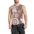 Polynesia Men Tank Top Brown Tribal Turtle Floral Pattern