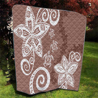 Polynesia Quilt Brown Tribal Turtle Floral Pattern LT05 - Polynesian Pride