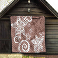 Polynesia Quilt Brown Tribal Turtle Floral Pattern LT05 - Polynesian Pride