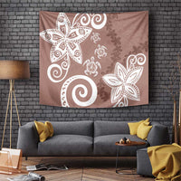 Polynesia Tapestry Brown Tribal Turtle Floral Pattern LT05 Brown - Polynesian Pride