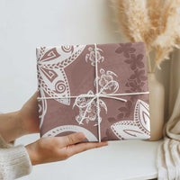 Polynesia Wrapping Paper Brown Tribal Turtle Floral Pattern LT05 - Polynesian Pride