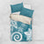 Polynesia Bedding Set Hippie Blue Tribal Turtle Floral Pattern