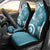 Polynesia Car Seat Cover Hippie Blue Tribal Turtle Floral Pattern